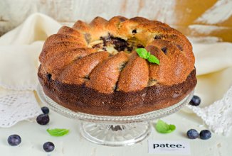 Кекс с черникой и маскарпоне