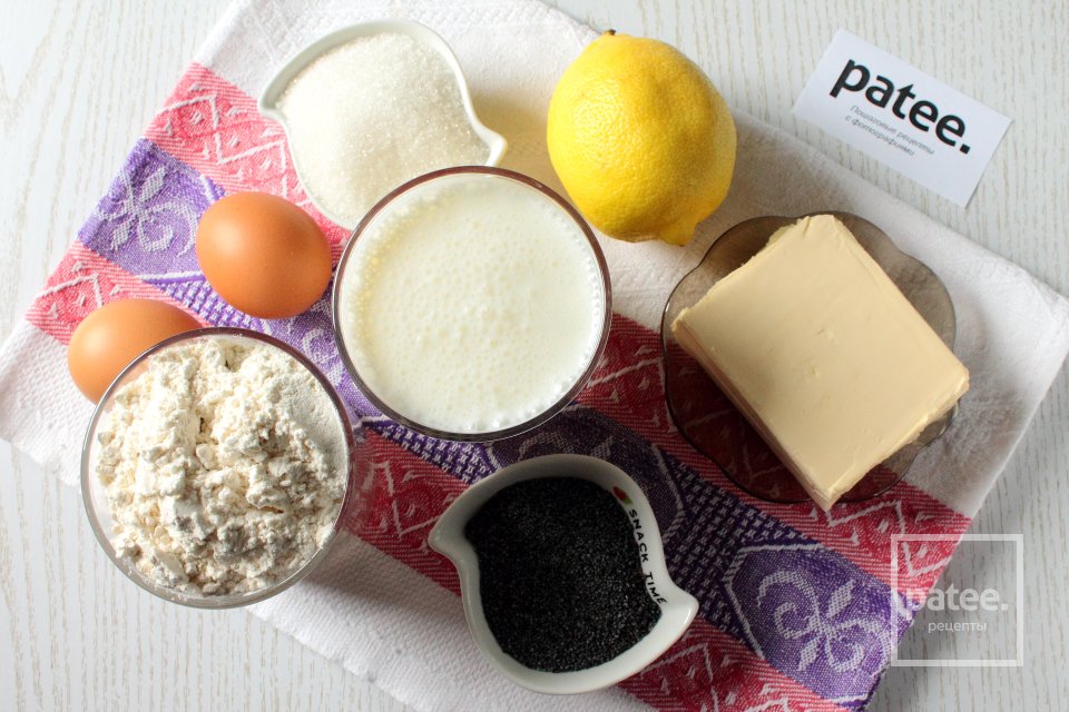 Лимонные вафли с маком - Шаг 1