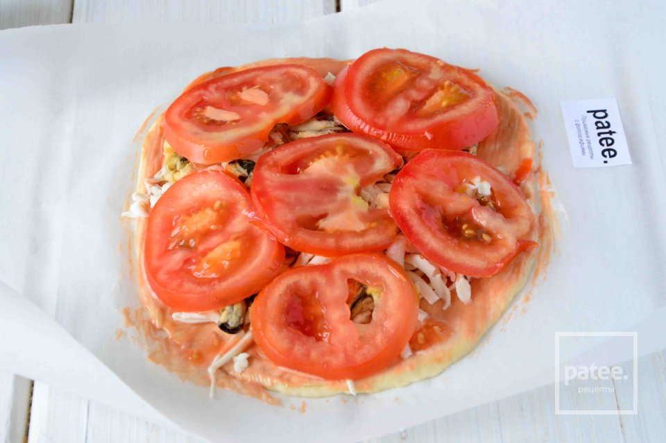 Пицца с креветками и двумя видами сыра - Шаг 6