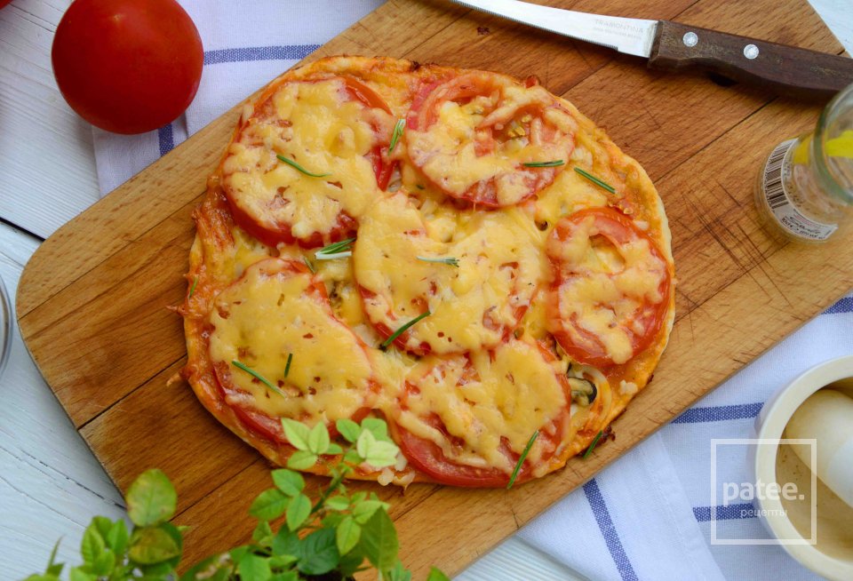 Пицца с креветками и двумя видами сыра - Шаг 9