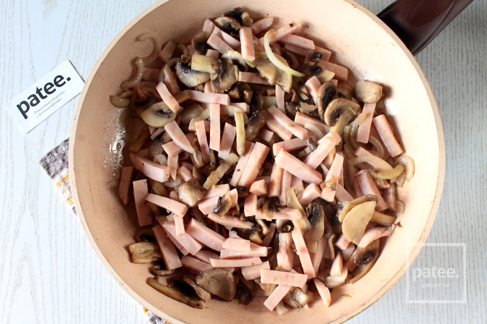 Паста с ветчиной и грибами - Шаг 6