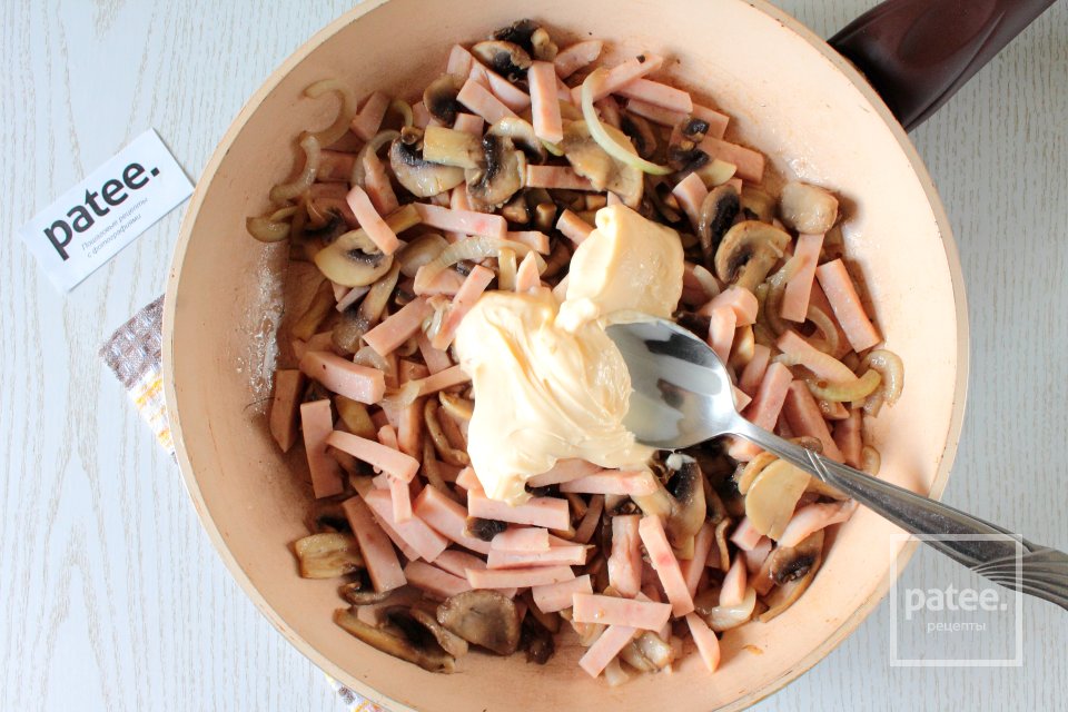 Паста с ветчиной и грибами - Шаг 7