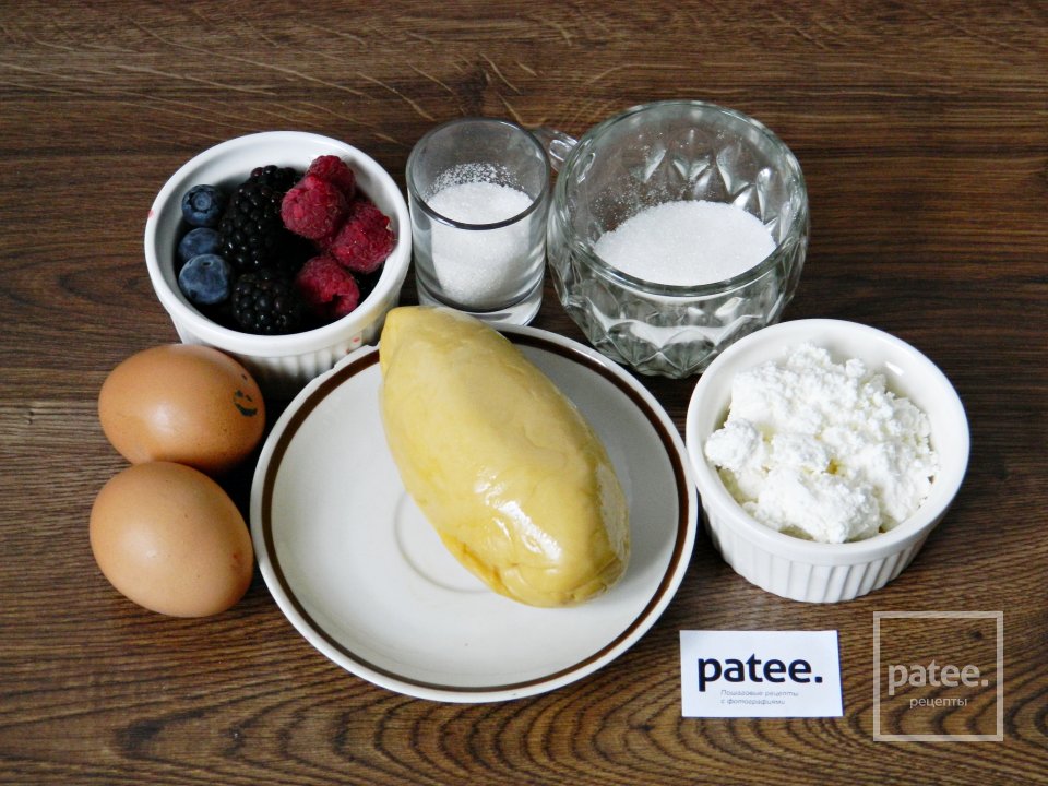 Творожный тарт с лесными ягодами - Шаг 1