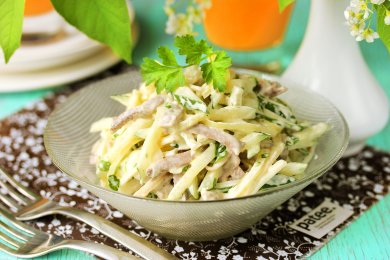 Рецепт Салат с языком Генеральский
