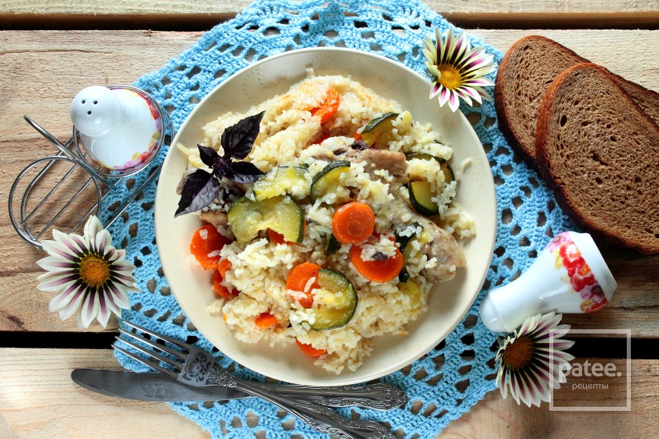 Плов с кабачками и курицей в мультиварке - Шаг 13