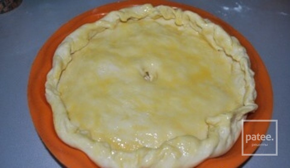 Луковый пирог с плавленным сыром - Шаг 13