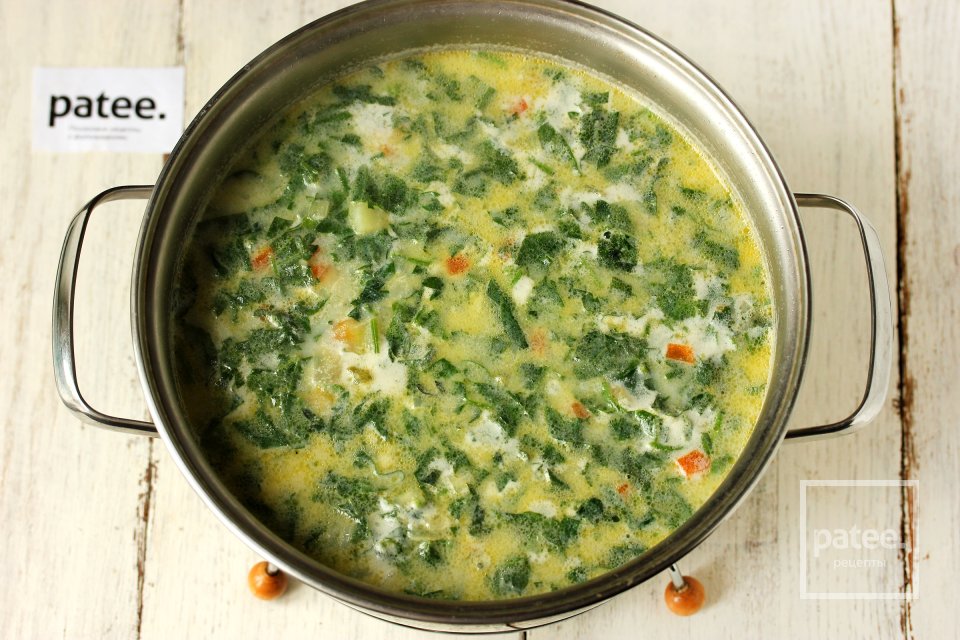 Сырный суп с крапивой - Шаг 9