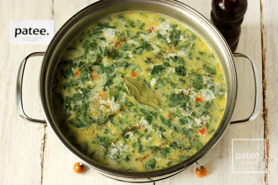 Сырный суп с крапивой - Шаг 10