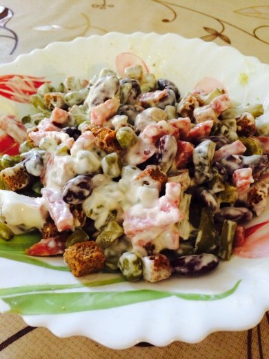 Салат Пикантный с сухариками - Шаг 4