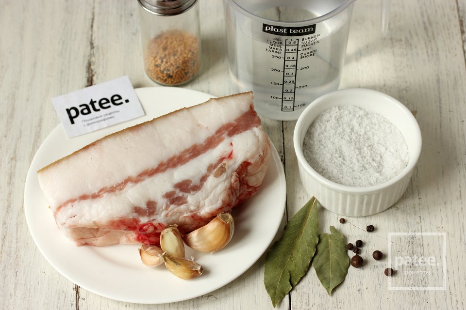 Сало в чесночном маринаде - Шаг 1