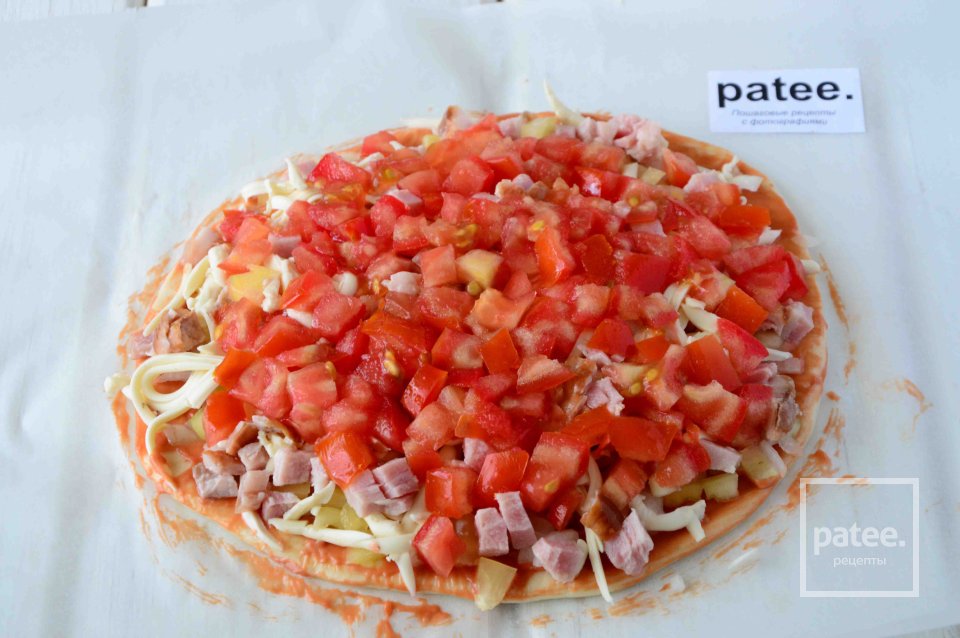 Пицца с копченой свиной грудкой - Шаг 9