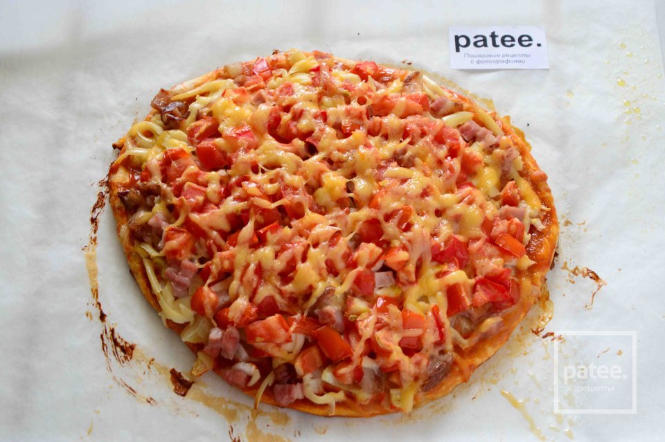 Пицца с копченой свиной грудкой - Шаг 11