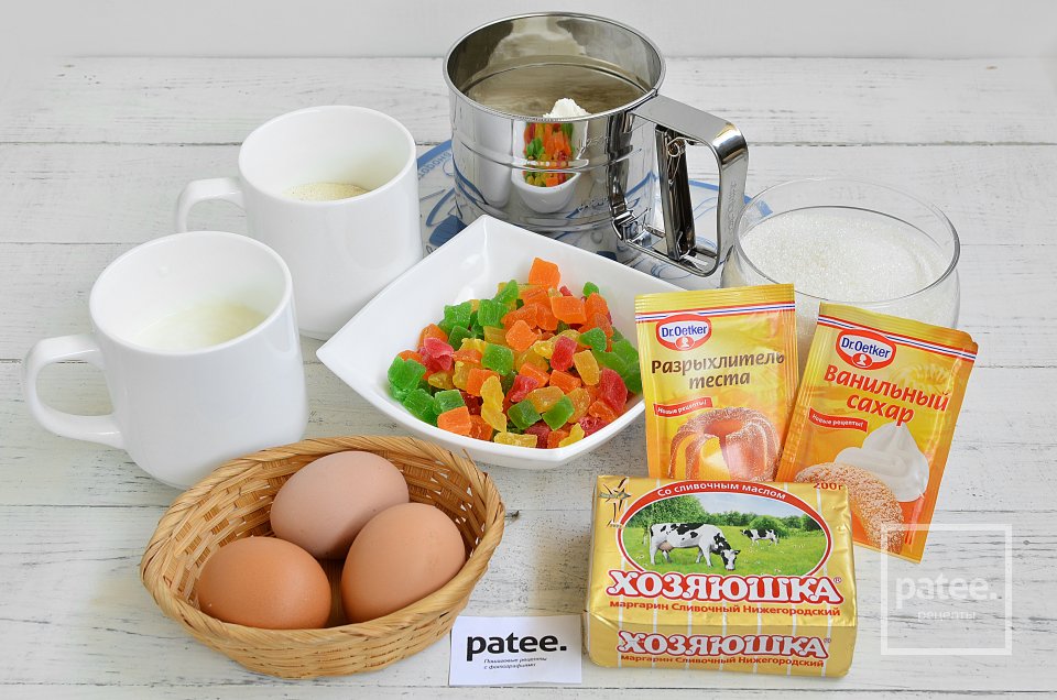 Манник с цукатами - Шаг 1