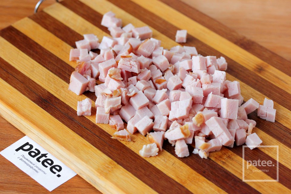 Салат Хрустик с ветчиной и сухариками - Шаг 3