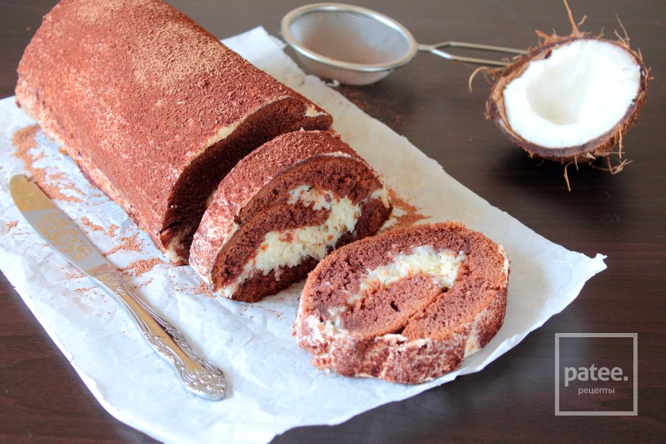 Шоколадно-пудинговый рулет - Шаг 14