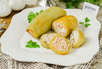 Фаршированные кабачки с фаршем по-ливански