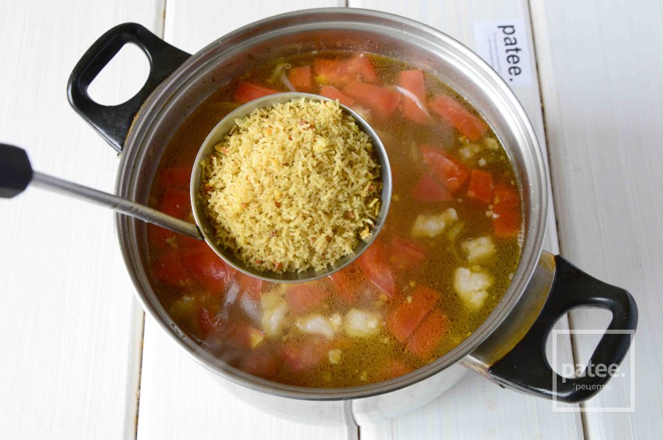 Суп с помидорами на мясном бульоне - Шаг 10