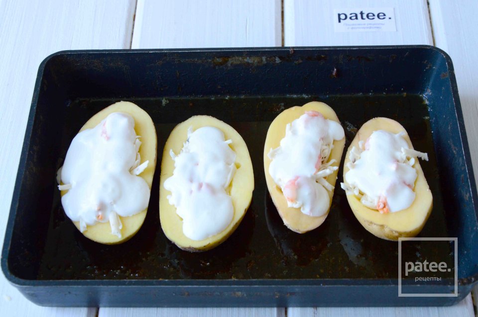 Картофельные лодочки с креветками - Шаг 7