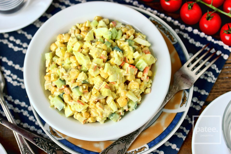 Салат с куриным мясом и крабовыми палочками - Шаг 13