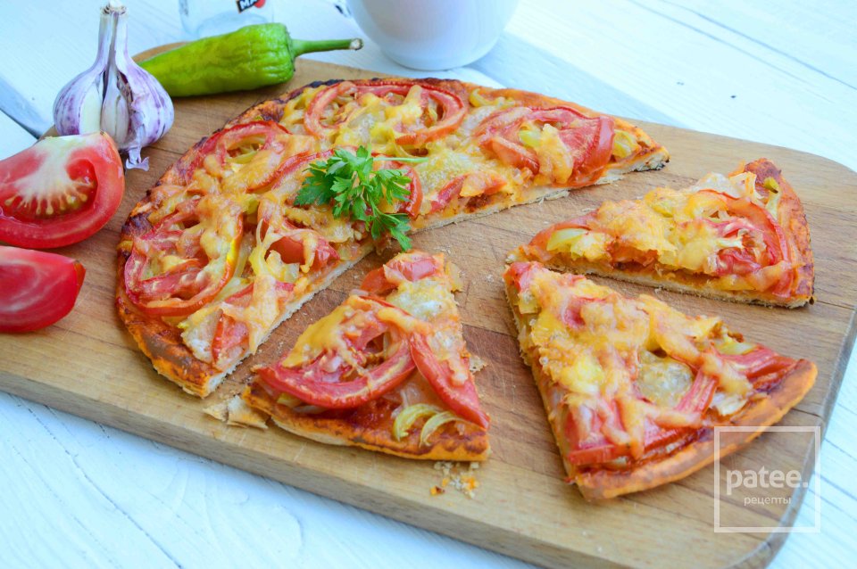 Пицца с помидорами и моцарелой - Шаг 14