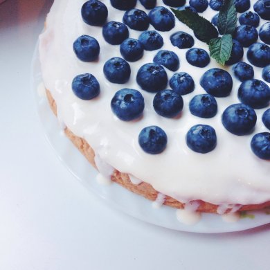 Бисквит с голубикой и мятой - Шаг 8