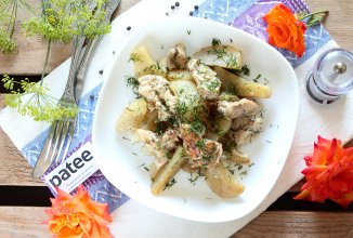 Картофель запеченный с курицей