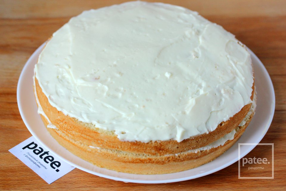 Бисквитный торт с кремом в мультиварке - Шаг 14