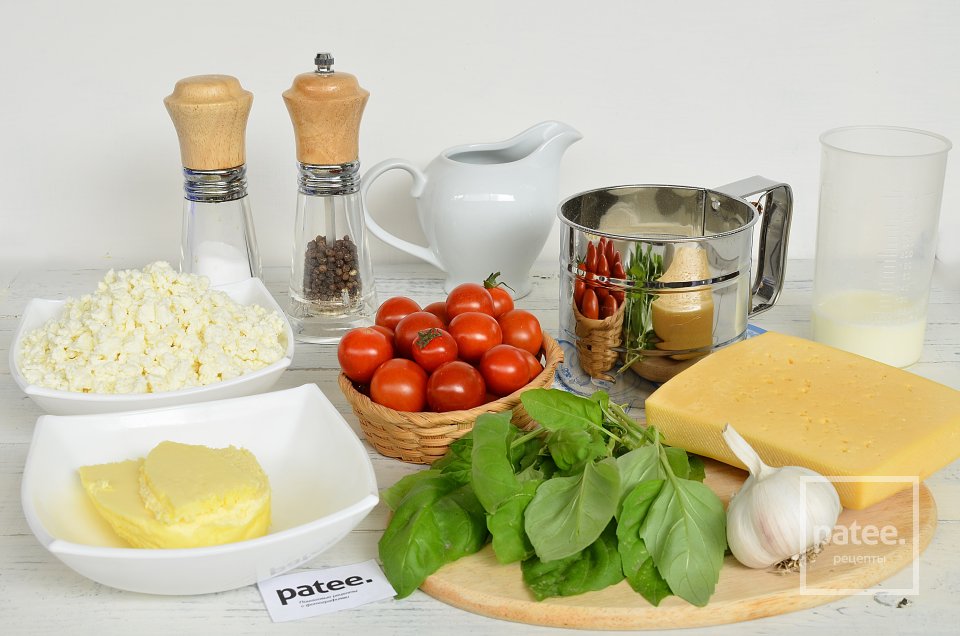 Тарт с творогом и помидорами - Шаг 1