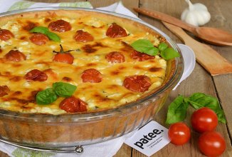 Тарт с творогом и помидорами
