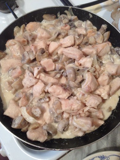 Жульен с курицей и грибами - Шаг 7