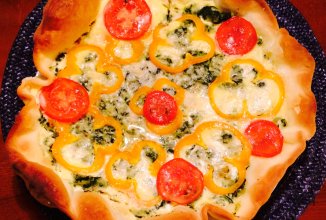 Пирог с цуккини и шпинатом