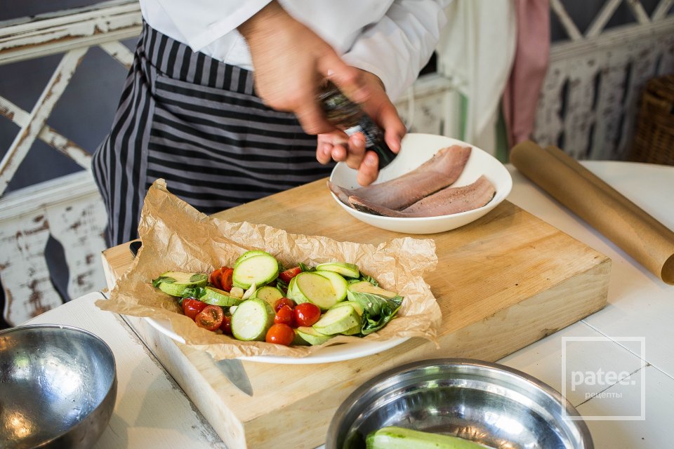Терпуг, запеченный с молодыми кабачками - Шаг 13