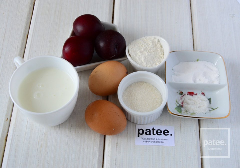 Маффины со сливами - Шаг 1