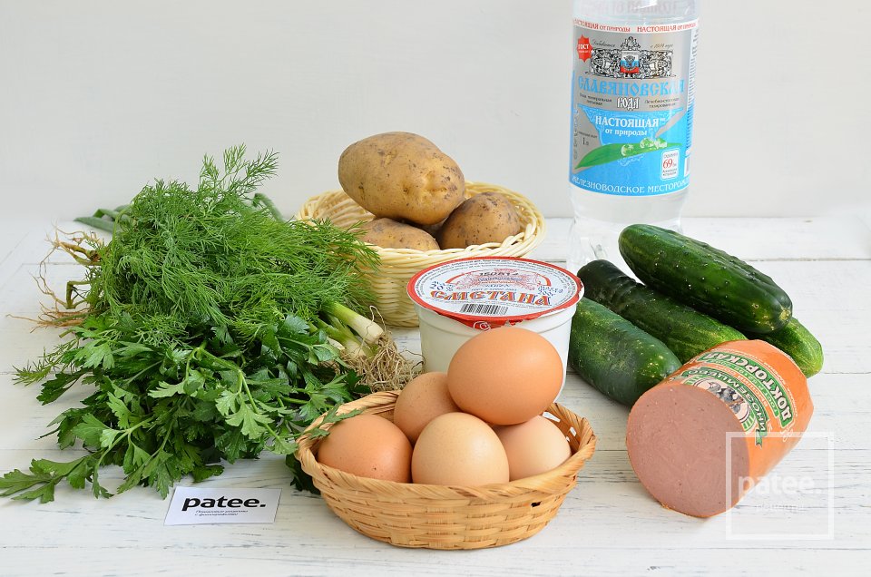 Окрошка с минеральной водой - Шаг 1