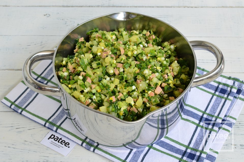 Окрошка с минеральной водой - Шаг 7