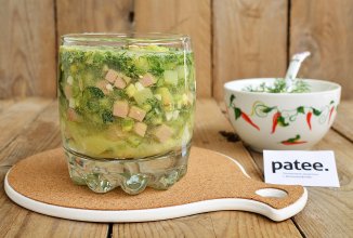 Окрошка с минеральной водой