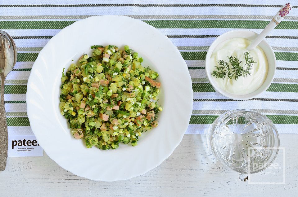 Окрошка с минеральной водой - Шаг 9