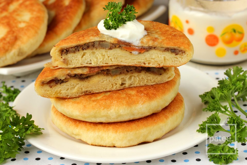 Жареные пирожки с куриной печенью и картофелем - Шаг 20