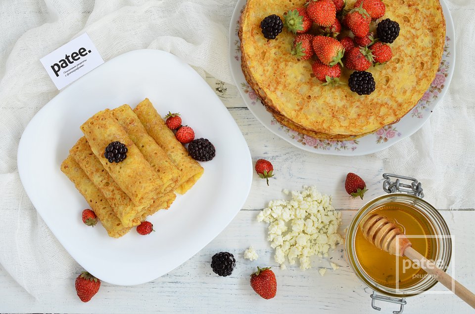 Заварные творожные блины - Шаг 10