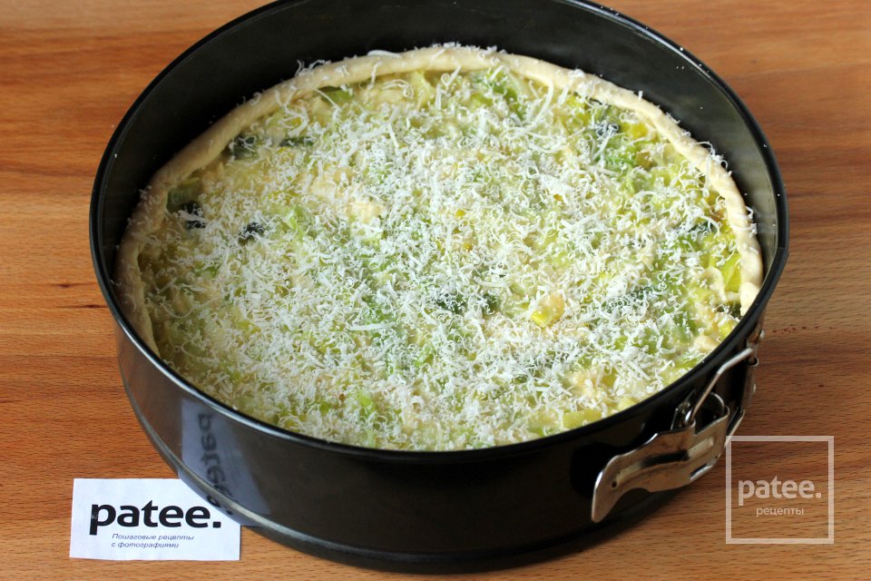 Киш с сыром и луком-пореем - Шаг 14