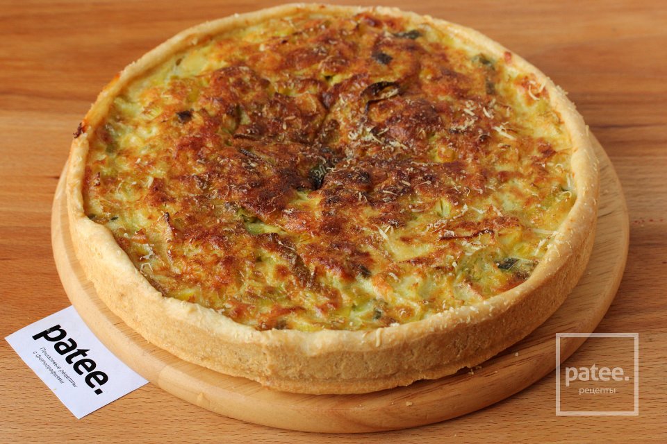 Киш с сыром и луком-пореем - Шаг 15