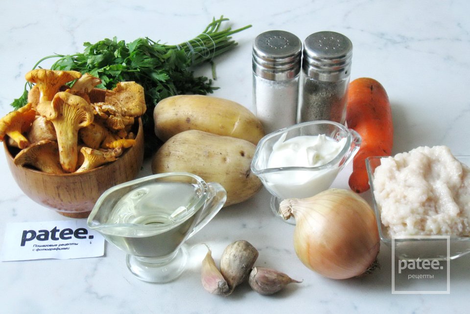 Куриные тефтели с лисичками и картофелем - Шаг 1