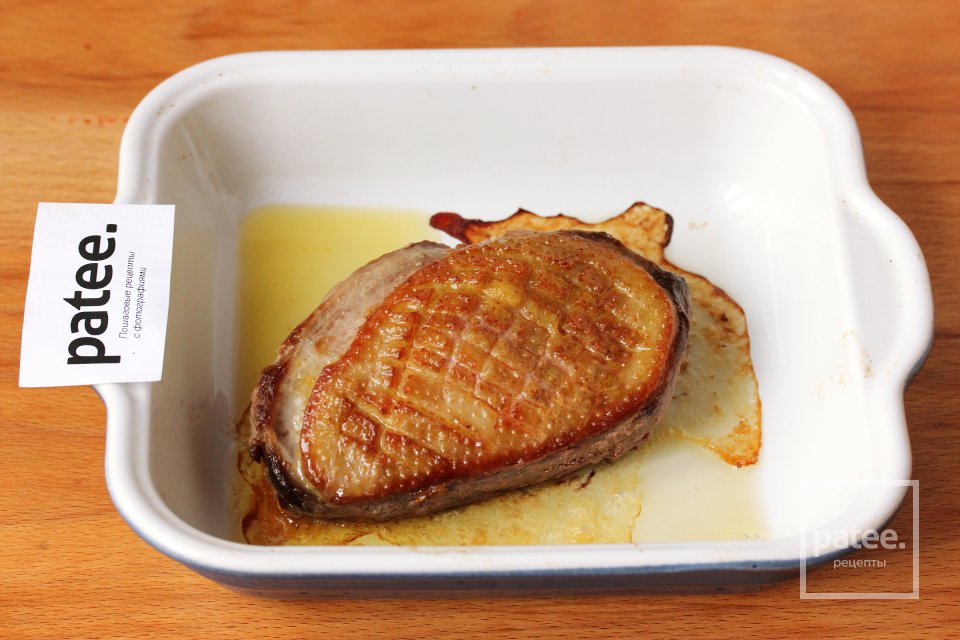 Утиная грудка с мангово-имбирным тартаром и медовым соусом - Шаг 4