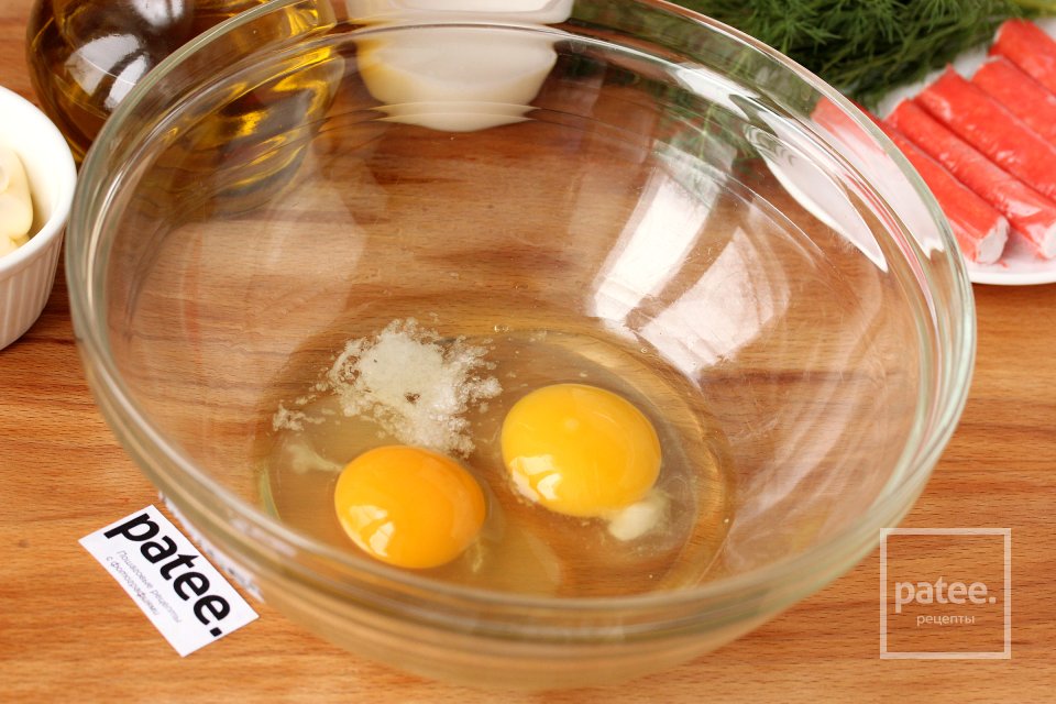 Крабовые вафли с укропом - Шаг 2