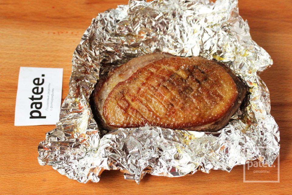 Утиная грудка с мангово-имбирным тартаром и медовым соусом - Шаг 5