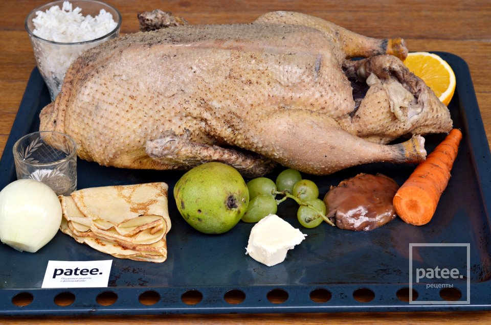 Утка фаршированная блинами - Шаг 1