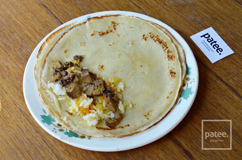 Утка фаршированная блинами - Шаг 18