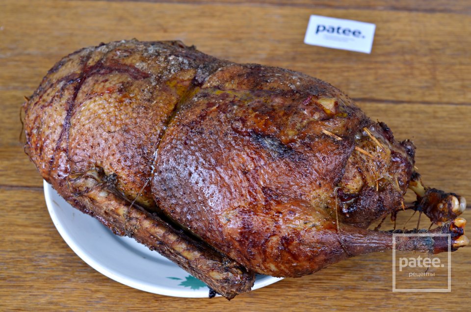 Утка фаршированная блинами - Шаг 23