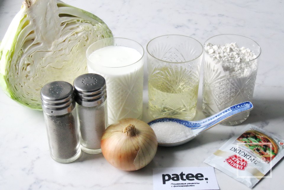 Сдобный пирог с капустой на кефире - Шаг 1