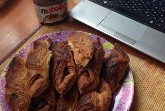 Французские круасаны с Орехово-шоколадной пастой
